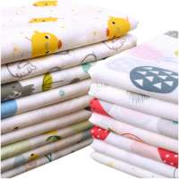 Popular Printing Muslin double 3 4 5 6 layer Fabric for kids